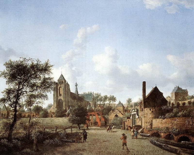 HEYDEN, Jan van der proach to the Town of Veere oil painting image